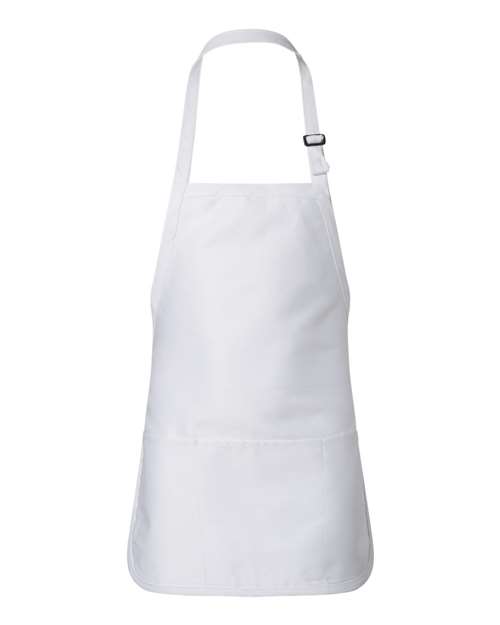 Q4250 Full-Length Apron with Pouch Pocket - White