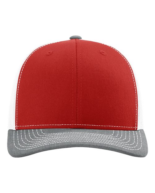 Red/ White/ Heather Grey