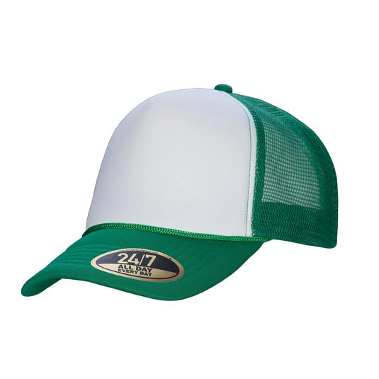 White/Kelly Green